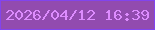 文字の大きさ：3、枠の色：8244ee、背景の色：924baf、文字の色：dd8cfe 無料ブログパーツのブログ時計