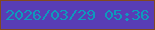 文字の大きさ：4、枠の色：82491f、背景の色：583db5、文字の色：0e9abc 無料ブログパーツのブログ時計