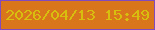 文字の大きさ：3、枠の色：824bbd、背景の色：d9751a、文字の色：d7be0f 無料ブログパーツのブログ時計