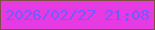 文字の大きさ：2、枠の色：824d46、背景の色：e63be3、文字の色：715bfd 無料ブログパーツのブログ時計
