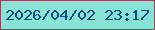 文字の大きさ：1、枠の色：824e5f、背景の色：89e2d6、文字の色：1b4b78 無料ブログパーツのブログ時計