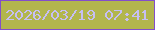 文字の大きさ：4、枠の色：824fca、背景の色：b2b64d、文字の色：c6bff4 無料ブログパーツのブログ時計