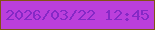 文字の大きさ：5、枠の色：825414、背景の色：bb3fdc、文字の色：8529c6 無料ブログパーツのブログ時計
