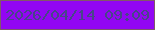 文字の大きさ：3、枠の色：825868、背景の色：9206f3、文字の色：484589 無料ブログパーツのブログ時計