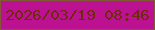 文字の大きさ：1、枠の色：825935、背景の色：bc1291、文字の色：72270f 無料ブログパーツのブログ時計