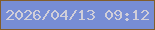 文字の大きさ：3、枠の色：825d2c、背景の色：778dd5、文字の色：d0ced9 無料ブログパーツのブログ時計