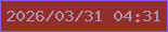 文字の大きさ：2、枠の色：825fff、背景の色：932e2d、文字の色：b091ab 無料ブログパーツのブログ時計