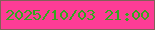 文字の大きさ：3、枠の色：826058、背景の色：fd3c96、文字の色：33a71f 無料ブログパーツのブログ時計