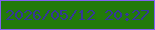 文字の大きさ：4、枠の色：8260f3、背景の色：227a0b、文字の色：353699 無料ブログパーツのブログ時計