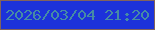 文字の大きさ：4、枠の色：82635c、背景の色：1c32da、文字の色：468ba5 無料ブログパーツのブログ時計
