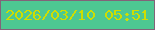 文字の大きさ：5、枠の色：826379、背景の色：4dc892、文字の色：cfde01 無料ブログパーツのブログ時計