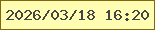 文字の大きさ：2、枠の色：826510、背景の色：fffdb1、文字の色：434547 無料ブログパーツのブログ時計