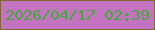 文字の大きさ：5、枠の色：826835、背景の色：c473c0、文字の色：40ac36 無料ブログパーツのブログ時計