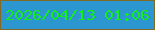 文字の大きさ：4、枠の色：826924、背景の色：2b96d0、文字の色：15ec1c 無料ブログパーツのブログ時計