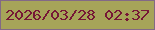文字の大きさ：4、枠の色：826986、背景の色：a6a459、文字の色：761736 無料ブログパーツのブログ時計