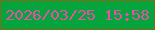 文字の大きさ：4、枠の色：826a17、背景の色：05a43c、文字の色：e451a7 無料ブログパーツのブログ時計