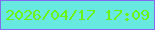 文字の大きさ：3、枠の色：826bec、背景の色：67e9e0、文字の色：6cf216 無料ブログパーツのブログ時計