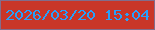 文字の大きさ：2、枠の色：826d8b、背景の色：c93628、文字の色：27a1fb 無料ブログパーツのブログ時計