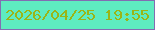 文字の大きさ：3、枠の色：826db2、背景の色：5eecc0、文字の色：9bb516 無料ブログパーツのブログ時計