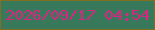 文字の大きさ：3、枠の色：826f1d、背景の色：38795b、文字の色：dc2485 無料ブログパーツのブログ時計
