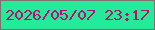 文字の大きさ：3、枠の色：826f6f、背景の色：23eb9a、文字の色：b70d74 無料ブログパーツのブログ時計