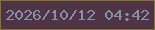 文字の大きさ：5、枠の色：827331、背景の色：4e3444、文字の色：868fa8 無料ブログパーツのブログ時計