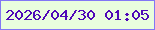 文字の大きさ：2、枠の色：8277f5、背景の色：e9fede、文字の色：4f09b7 無料ブログパーツのブログ時計