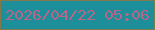 文字の大きさ：4、枠の色：82784b、背景の色：1c8f9b、文字の色：b76688 無料ブログパーツのブログ時計