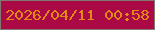 文字の大きさ：5、枠の色：827870、背景の色：ab0945、文字の色：e18914 無料ブログパーツのブログ時計
