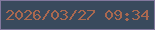 文字の大きさ：4、枠の色：82789e、背景の色：394a5d、文字の色：a96850 無料ブログパーツのブログ時計