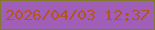 文字の大きさ：4、枠の色：82792d、背景の色：9f5fb7、文字の色：b5531e 無料ブログパーツのブログ時計