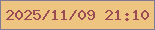文字の大きさ：5、枠の色：827997、背景の色：eec481、文字の色：9a4b53 無料ブログパーツのブログ時計