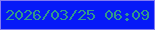 文字の大きさ：4、枠の色：827af2、背景の色：0619f7、文字の色：32978b 無料ブログパーツのブログ時計