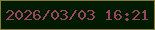 文字の大きさ：1、枠の色：827b3c、背景の色：011a02、文字の色：9b4660 無料ブログパーツのブログ時計