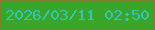 文字の大きさ：5、枠の色：827c34、背景の色：3aa529、文字の色：2fc7b6 無料ブログパーツのブログ時計