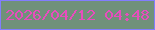 文字の大きさ：3、枠の色：827dfe、背景の色：70917a、文字の色：e74dbd 無料ブログパーツのブログ時計