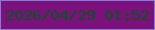 文字の大きさ：1、枠の色：827ed8、背景の色：7c117e、文字の色：015719 無料ブログパーツのブログ時計