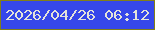 文字の大きさ：1、枠の色：827f18、背景の色：3647ea、文字の色：e4e3da 無料ブログパーツのブログ時計