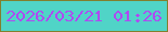 文字の大きさ：4、枠の色：827f2e、背景の色：50d4c7、文字の色：af4af2 無料ブログパーツのブログ時計