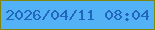 文字の大きさ：3、枠の色：82850d、背景の色：53b1f5、文字の色：2265bc 無料ブログパーツのブログ時計
