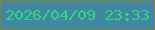 文字の大きさ：1、枠の色：828536、背景の色：4087a2、文字の色：32d680 無料ブログパーツのブログ時計