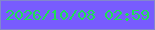 文字の大きさ：1、枠の色：8287cd、背景の色：785cfe、文字の色：1fe055 無料ブログパーツのブログ時計