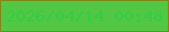 文字の大きさ：1、枠の色：828818、背景の色：53c743、文字の色：32ce49 無料ブログパーツのブログ時計