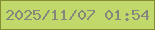 文字の大きさ：5、枠の色：828c32、背景の色：c1d96b、文字の色：87867d 無料ブログパーツのブログ時計