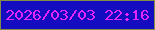 文字の大きさ：1、枠の色：828e46、背景の色：130cc1、文字の色：e226fc 無料ブログパーツのブログ時計