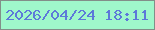 文字の大きさ：4、枠の色：828f89、背景の色：9ff8cb、文字の色：5d79d9 無料ブログパーツのブログ時計