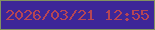文字の大きさ：2、枠の色：829260、背景の色：3d2698、文字の色：b64555 無料ブログパーツのブログ時計