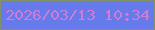文字の大きさ：2、枠の色：829264、背景の色：667aeb、文字の色：cd7dd3 無料ブログパーツのブログ時計