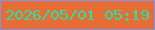 文字の大きさ：3、枠の色：8292ea、背景の色：e66d35、文字の色：29e0a5 無料ブログパーツのブログ時計