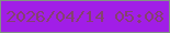 文字の大きさ：2、枠の色：829383、背景の色：a11ee7、文字の色：854170 無料ブログパーツのブログ時計
